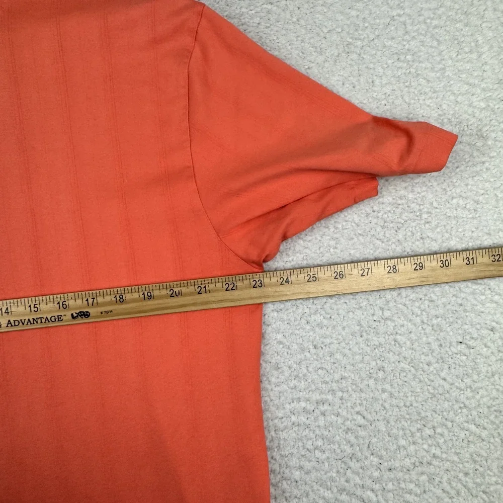 Nike Tiger Woods Collection Polo Men's Large Orange Performance Golf‎ Shirt